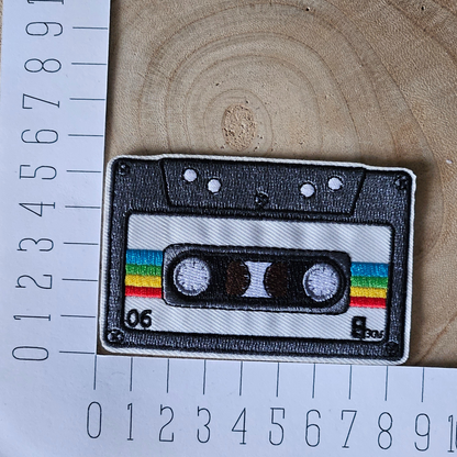 Strijk embleem - Iron on Patch - Cassettebandje