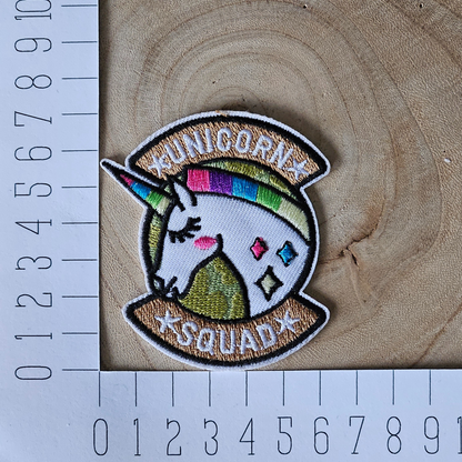 Strijk embleem - Iron on Patch - Unicorn squad