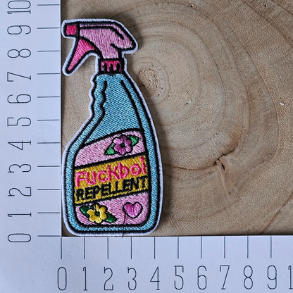 Strijk embleem - Iron on Patch - Schoonmaak fles