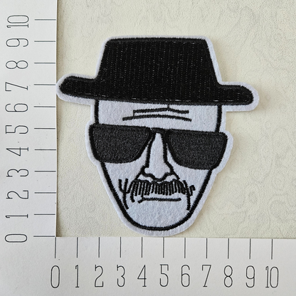 Strijk embleem  -  Iron on Patch - Man met hoed