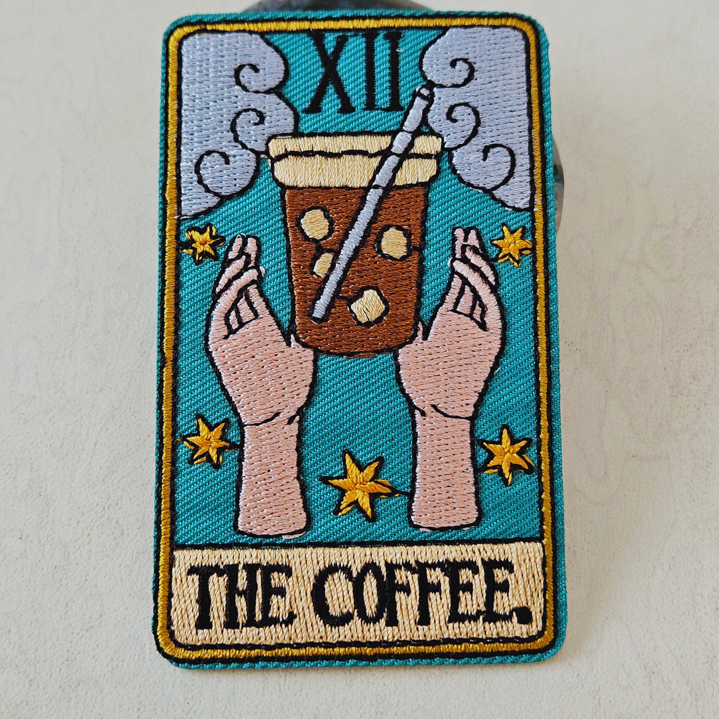 Strijk embleem  -  Iron on Patch - The coffee