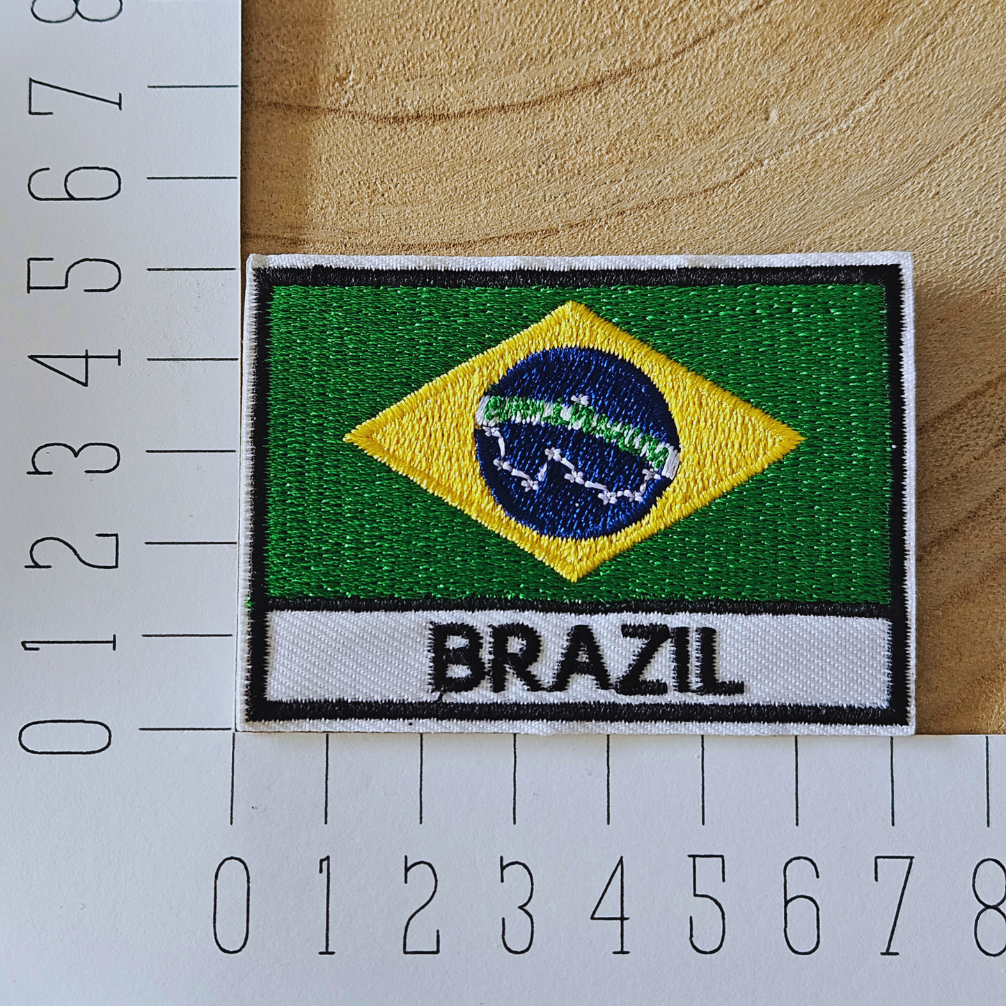 Strijk embleem  -  Iron on Patch - Vlag brazil