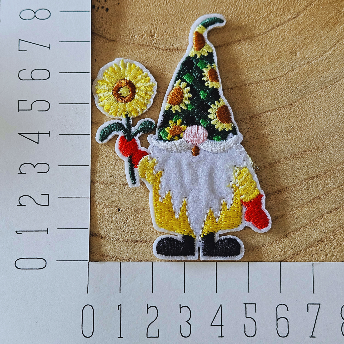 Strijk embleem  -  Iron on Patch - Gele gnome