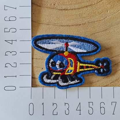 Strijk embleem  -  Iron on Patch - Helikopter