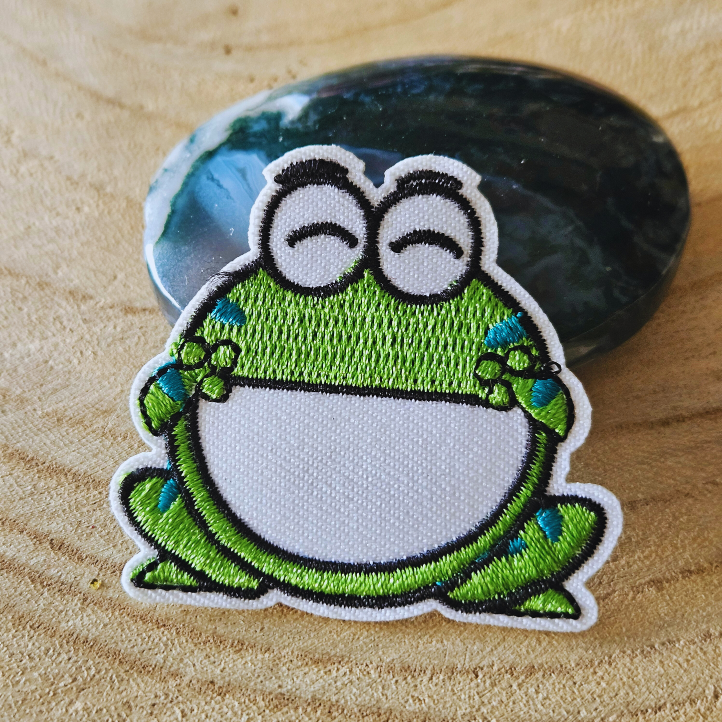 Strijk embleem  -  Iron on Patch - Kikker