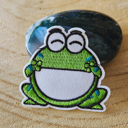 Strijk embleem  -  Iron on Patch - Kikker