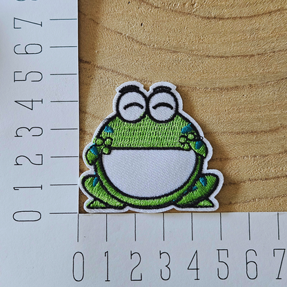 Strijk embleem  -  Iron on Patch - Kikker