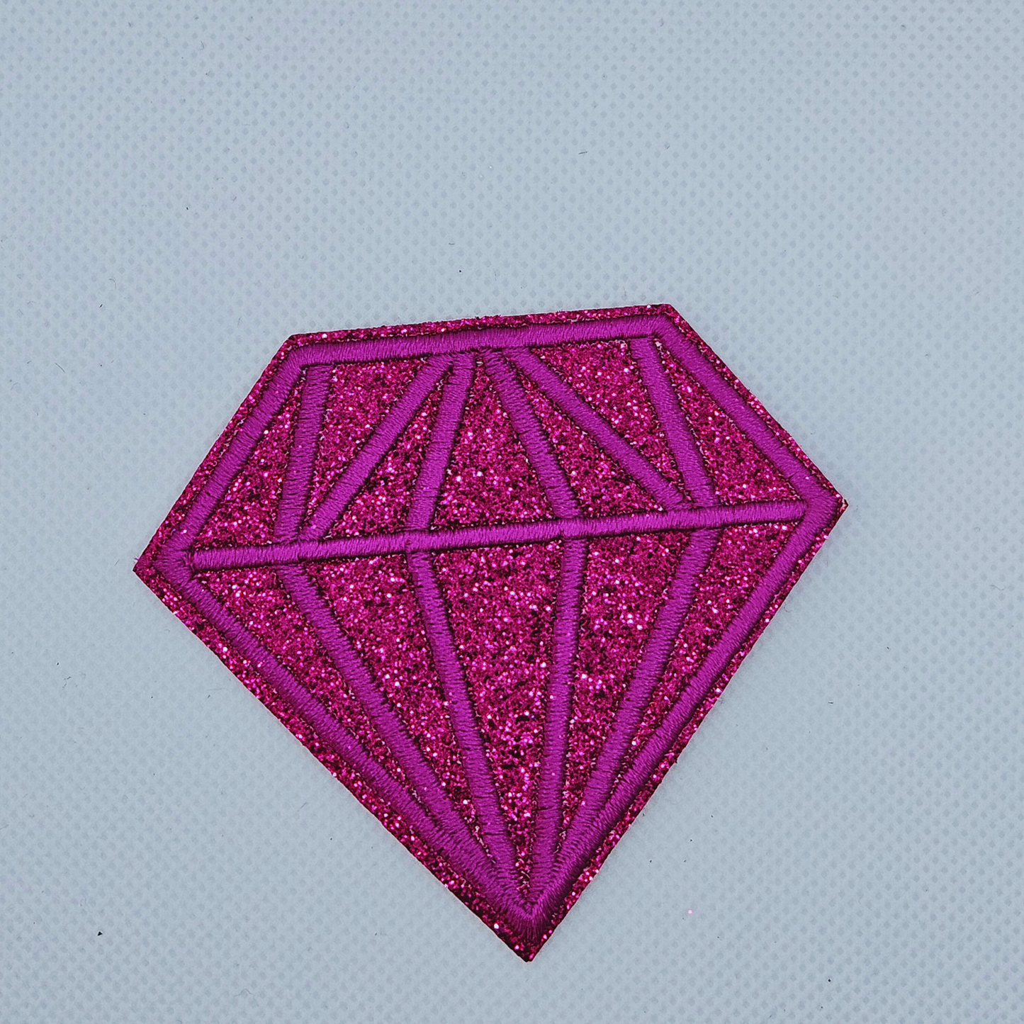Strijk embleem  -  Iron on Patch - Diamant Roze