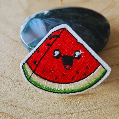 Strijk embleem  -  Iron on Patch - Water meloen partje
