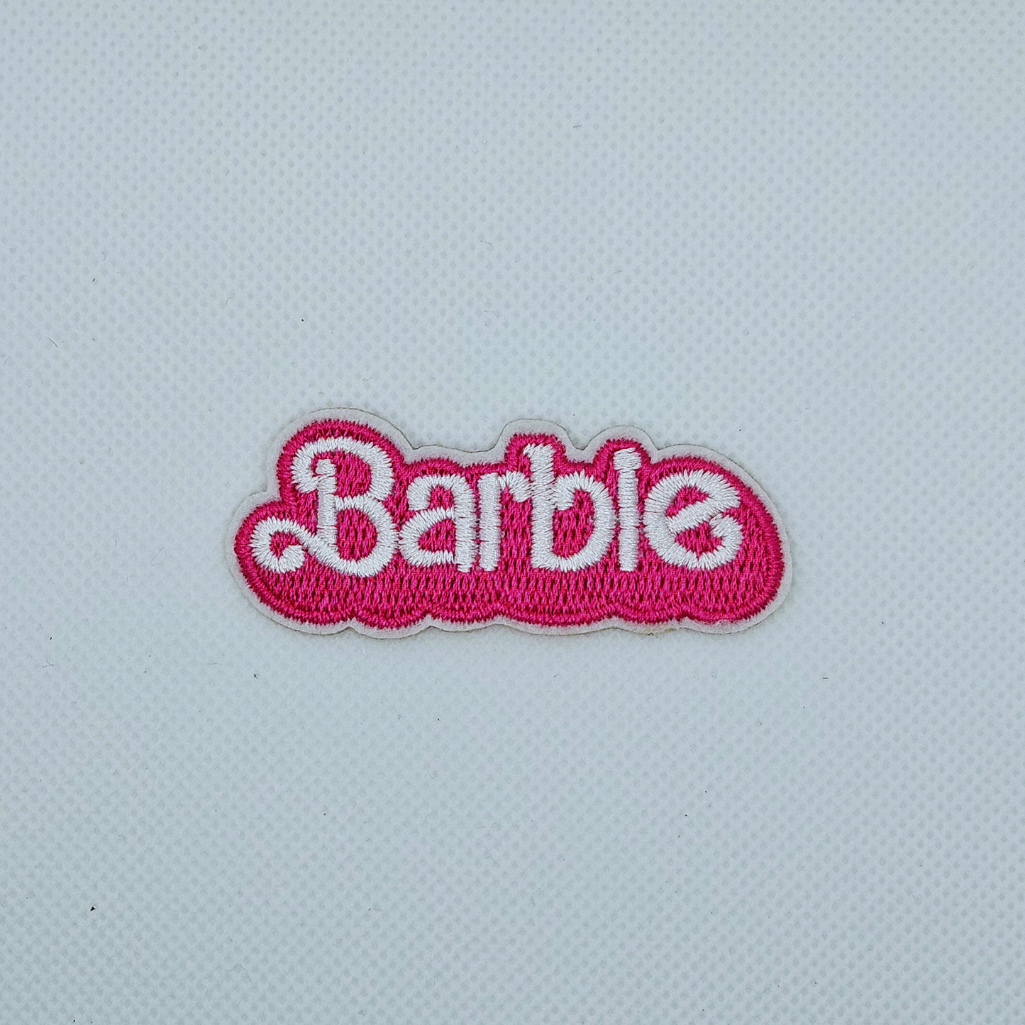 Strijk embleem  -  Iron on Patch - Roze tekst