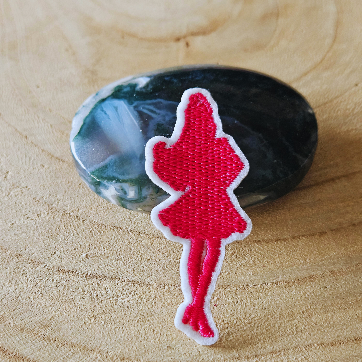 Strijk embleem  -  Iron on Patch - Roze meisje