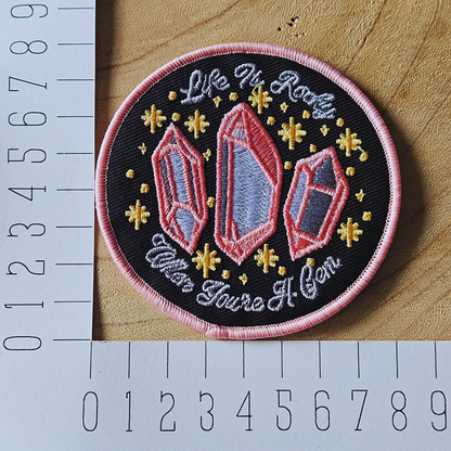 Strijk embleem  -  Iron on Patch - Edelstenen, you're a gem