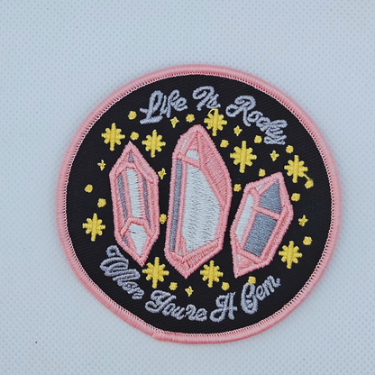 Strijk embleem  -  Iron on Patch - Edelstenen, you're a gem