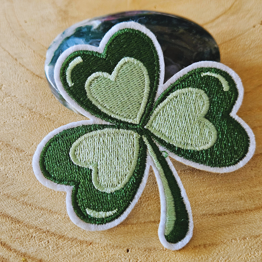 Strijk embleem  -  Iron on Patch - Klavertje 3