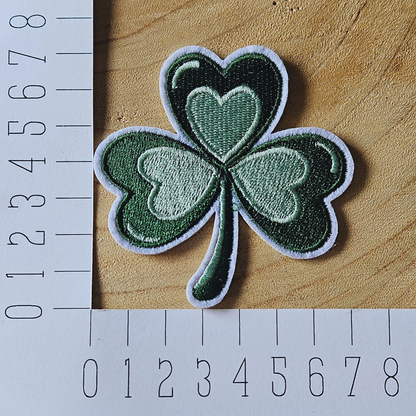 Strijk embleem  -  Iron on Patch - Klavertje 3