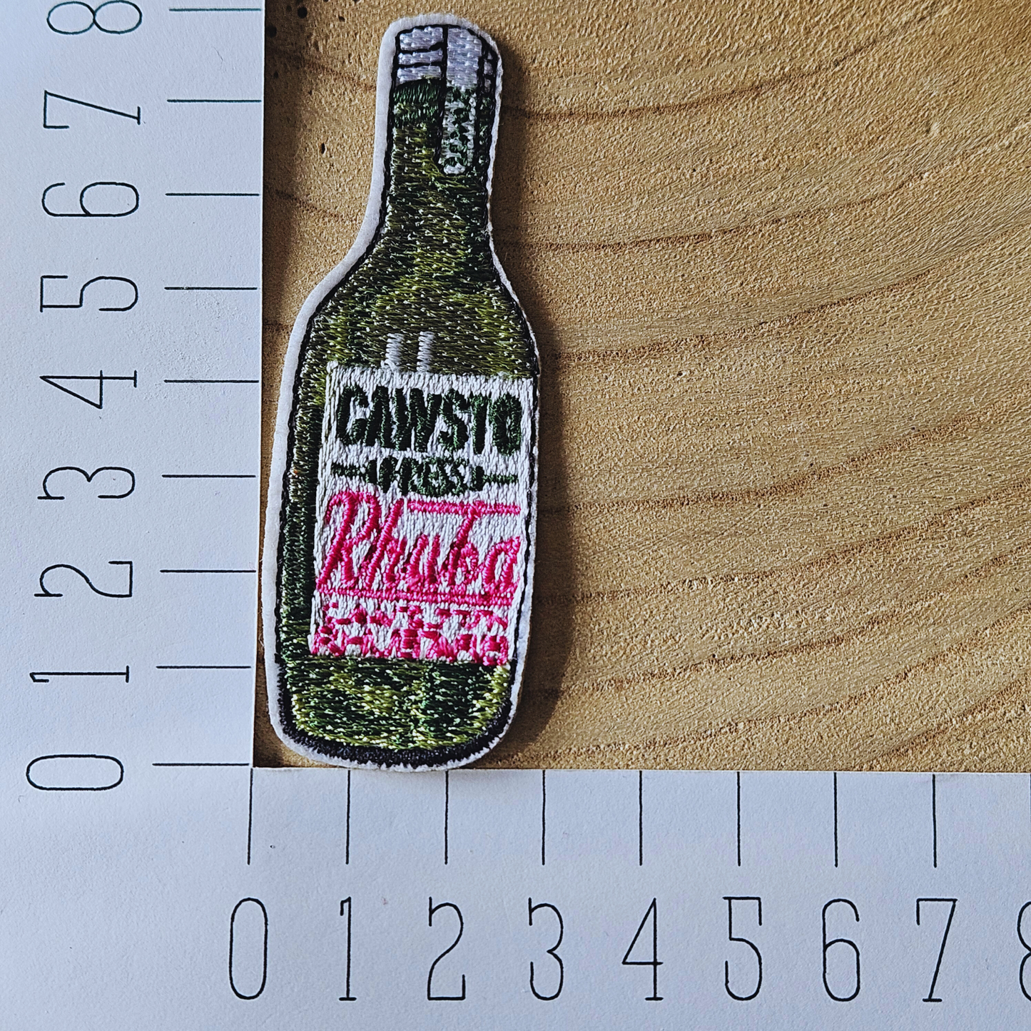 Strijk embleem  -  Iron on Patch - Fles