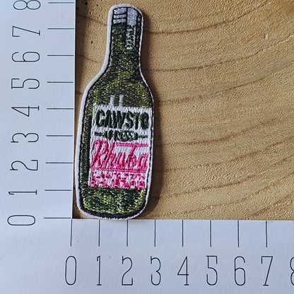 Strijk embleem  -  Iron on Patch - Fles