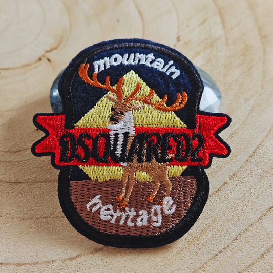 Strijk embleem  -  Iron on Patch - Hert mountain