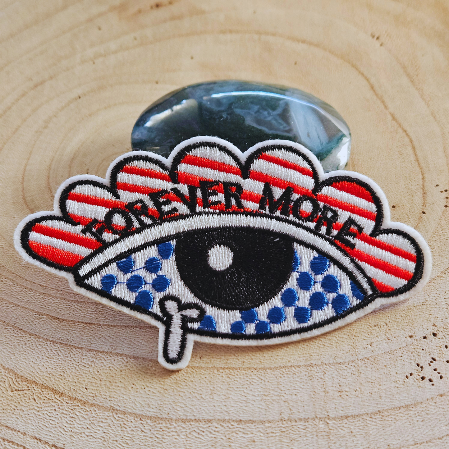 Strijk embleem  -  Iron on Patch - Oog forever more