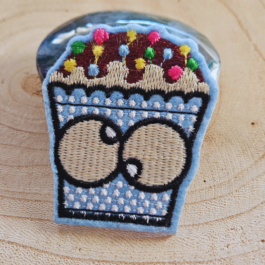 Strijk embleem  -  Iron on Patch - Cupcake