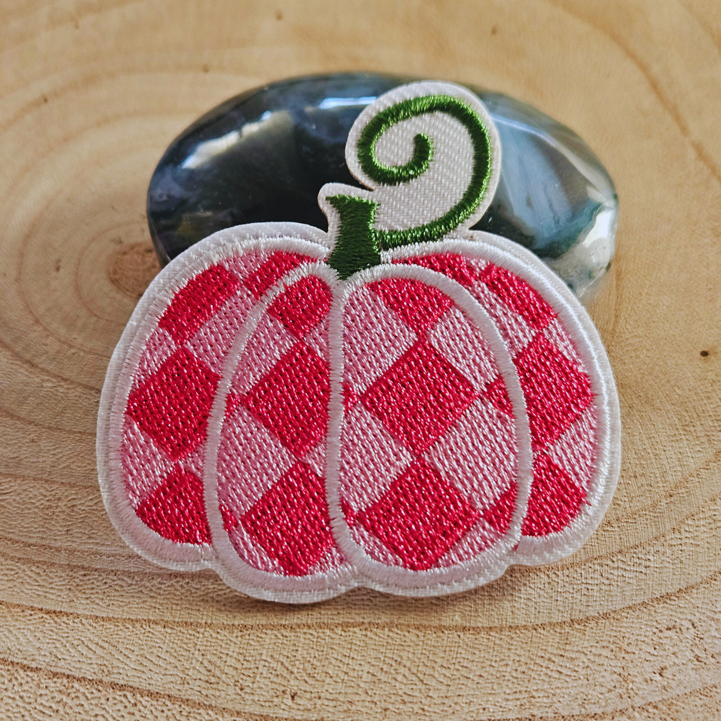 Strijk embleem  -  Iron on Patch - Pompoen roze