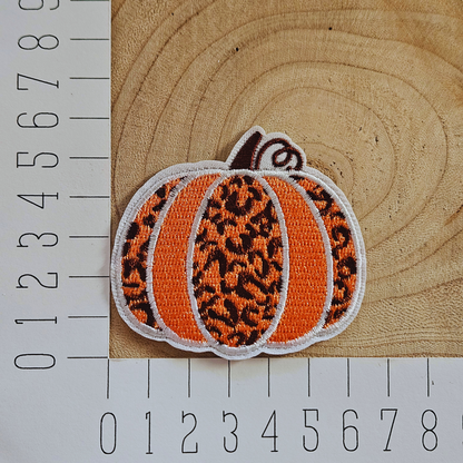 Strijk embleem  -  Iron on Patch - Pompoen oranje