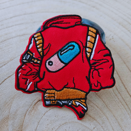 Strijk embleem  -  Iron on Patch - Jasje met pil