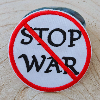 Strijk embleem  -  Iron on Patch - Stop war