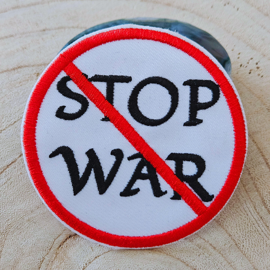 Strijk embleem  -  Iron on Patch - Stop war