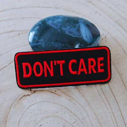 Strijk embleem  -  Iron on Patch - Don't care