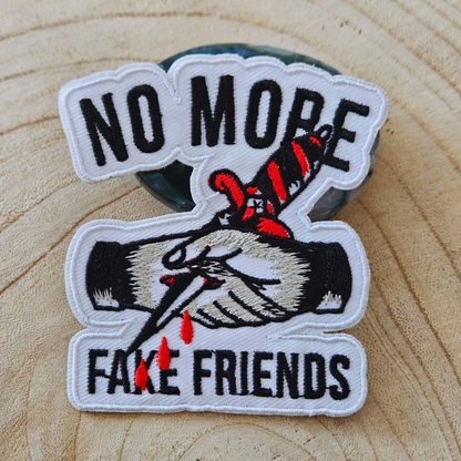 Strijk embleem  -  Iron on Patch - No more fake friends