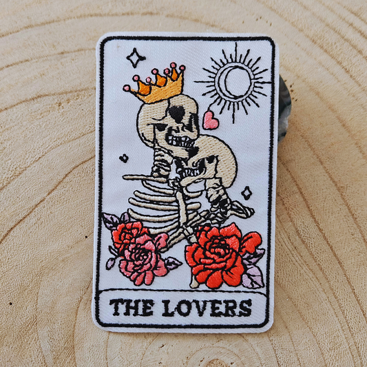 Strijk embleem  -  Iron on Patch - Tarot kaart the lovers