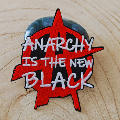 Strijk embleem  -  Iron on Patch - Anarchy is the new black