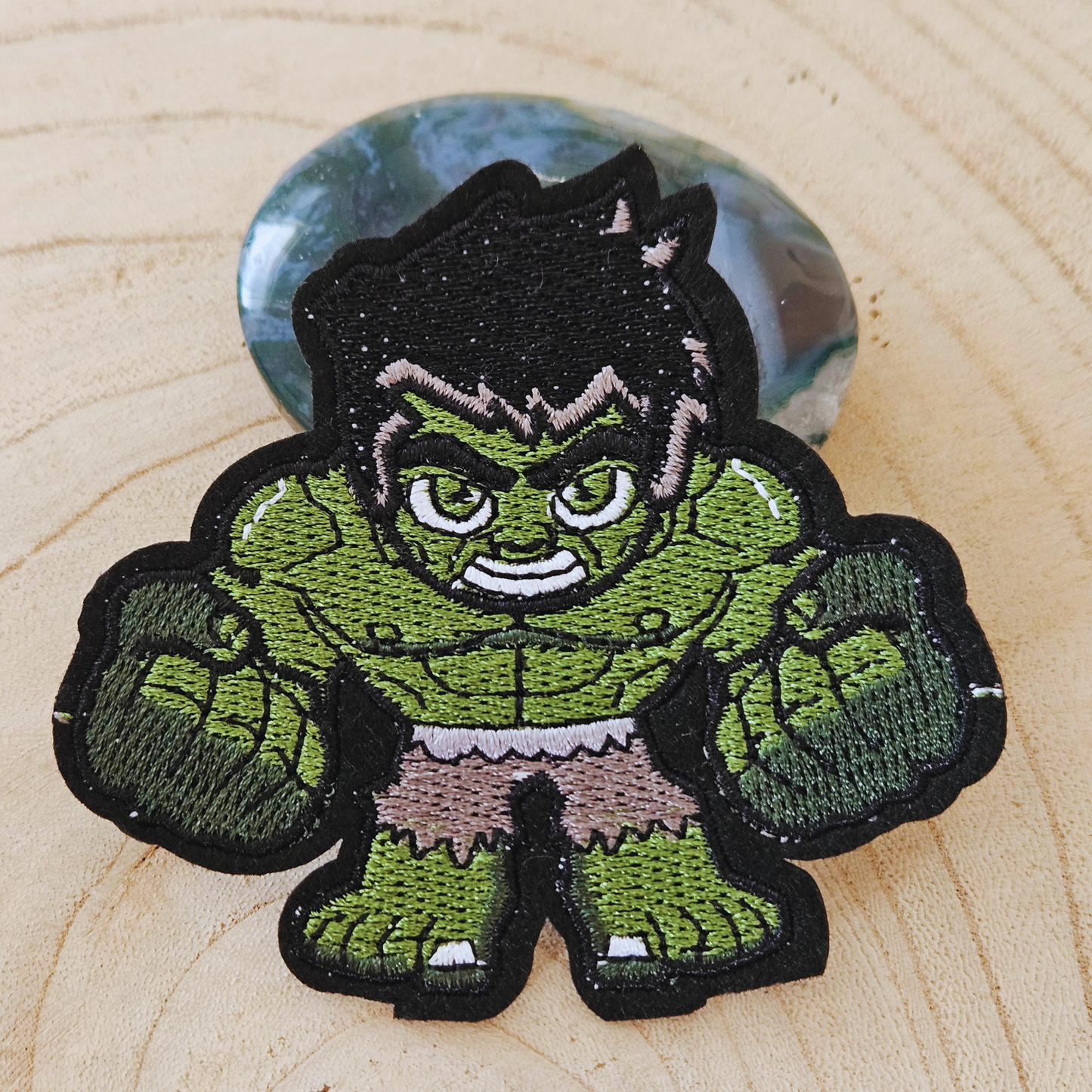 Strijk embleem  -  Iron on Patch - Groene spierbundel