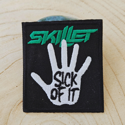 Strijk embleem  -  Iron on Patch - Hand Sick of it