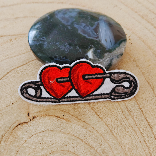 Strijk embleem  -  Iron on Patch - Veiligheidsspeld