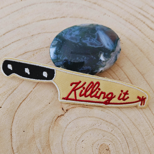 Strijk embleem  -  Iron on Patch - Mes killing it