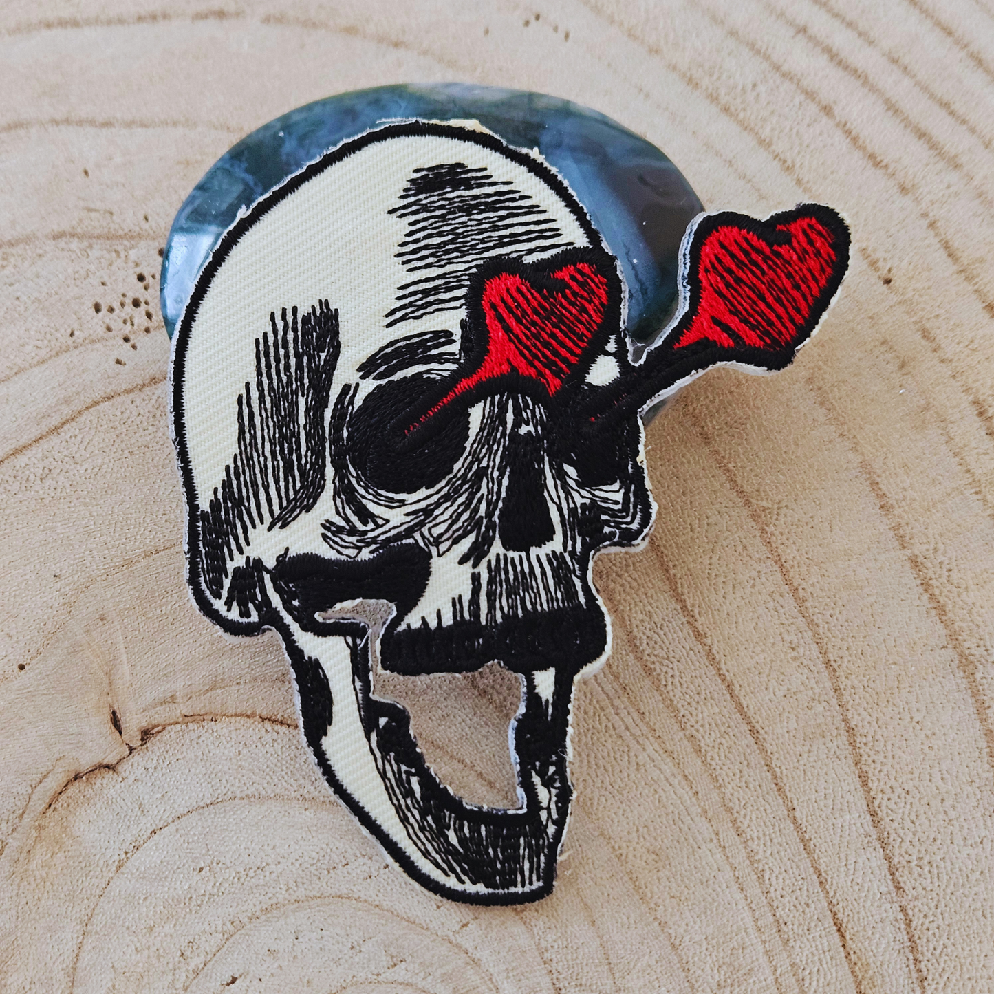 Strijk embleem  -  Iron on Patch -  Schedel