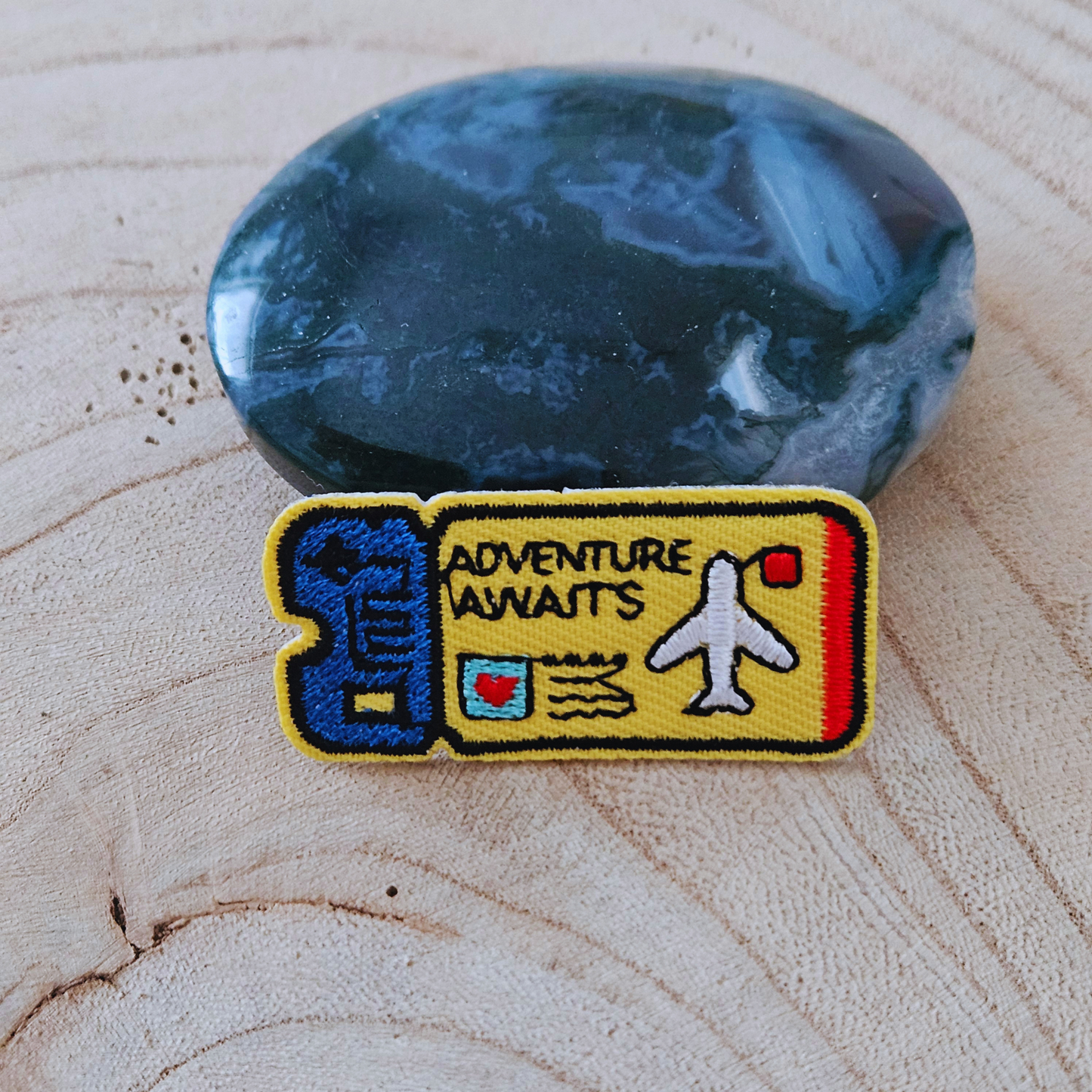 Strijk embleem  -  Iron on Patch -  Vliegticket