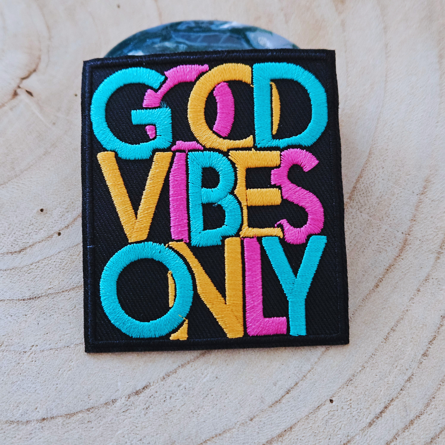 Strijk embleem  -  Iron on Patch -  Good vibes only