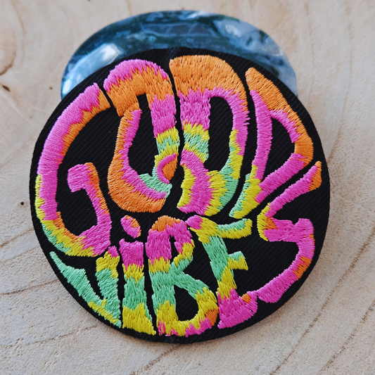Strijk embleem  -  Iron on Patch -  Good vibes