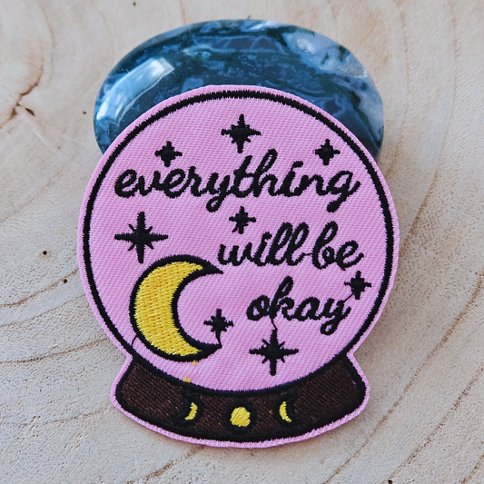 Strijk embleem  -  Iron on Patch -  Everything will be okay