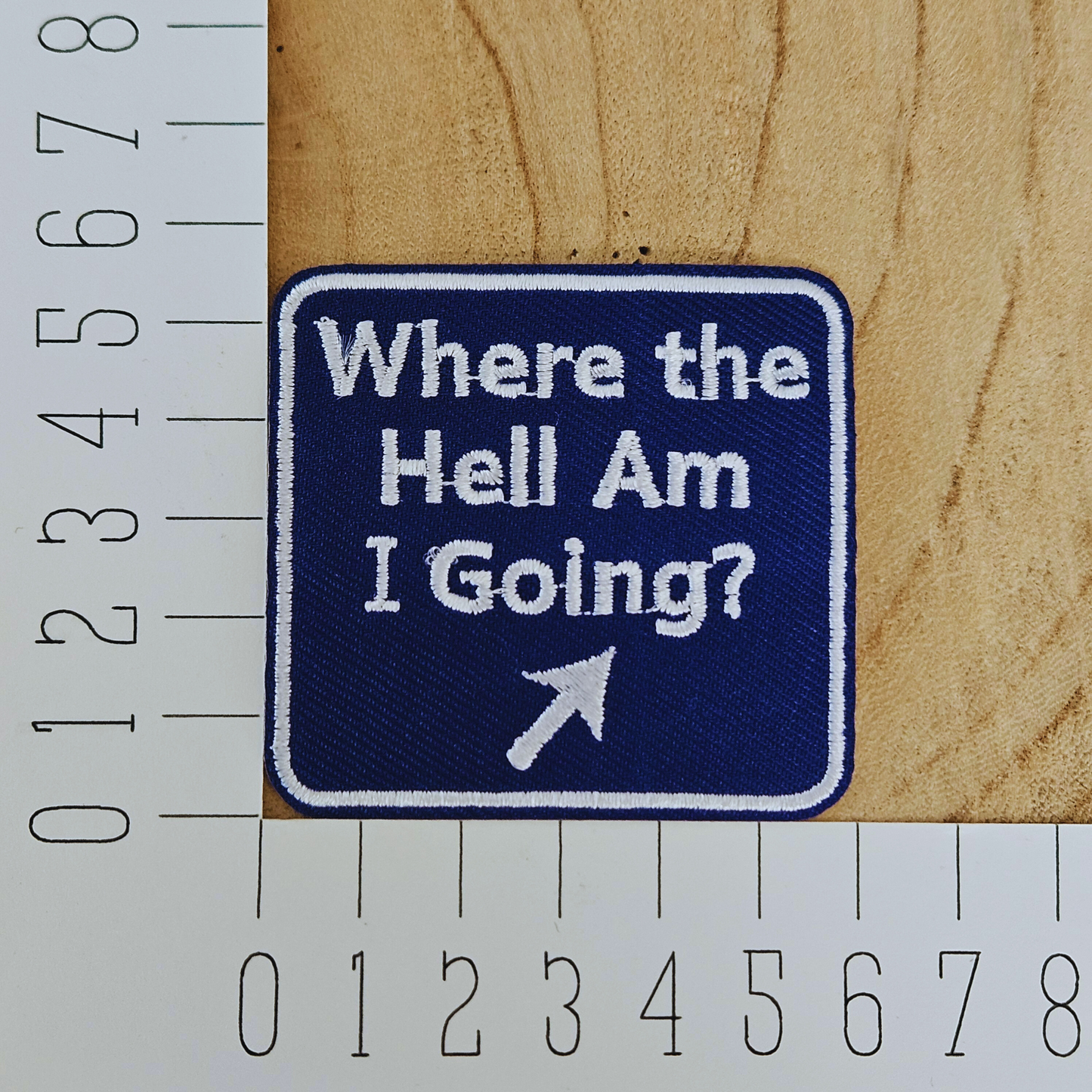 Strijk embleem  -  Iron on Patch - Where the Hell am I going