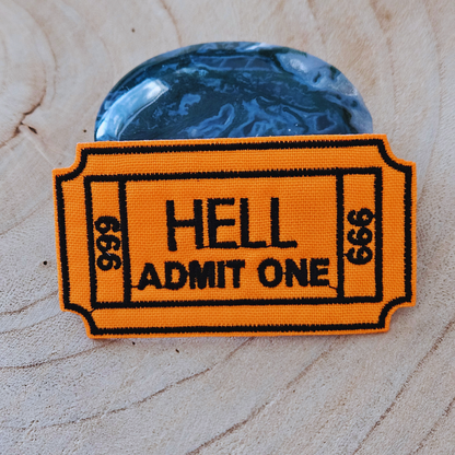 Strijk embleem  -  Iron on Patch - Hell admit one