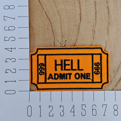 Strijk embleem  -  Iron on Patch - Hell admit one