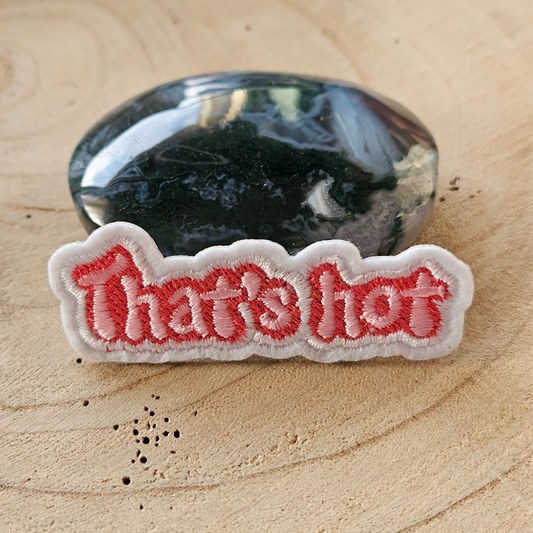 Strijk embleem  -  Iron on Patch - Roze that's hot