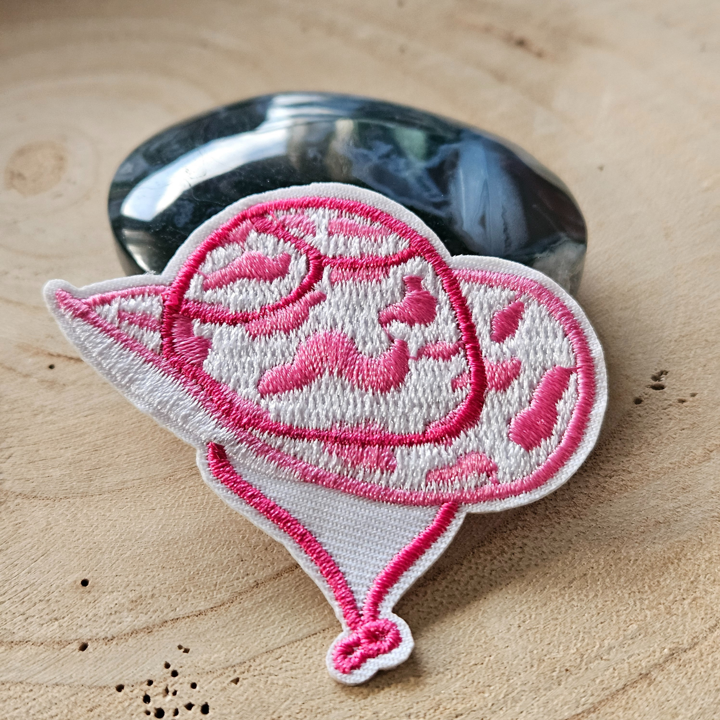 Strijk embleem  -  Iron on Patch - Roze cowboy hoed