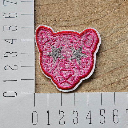 Strijk embleem  -  Iron on Patch - Roze panter
