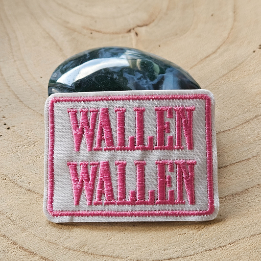 Strijk embleem  -  Iron on Patch - Roze wallen wallen