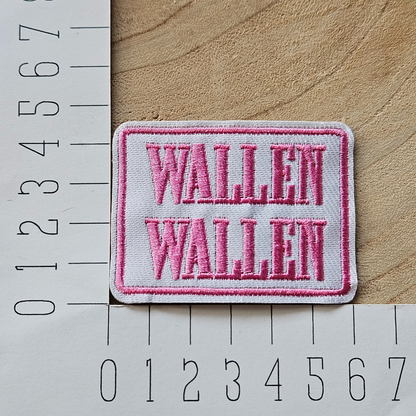 Strijk embleem  -  Iron on Patch - Roze wallen wallen